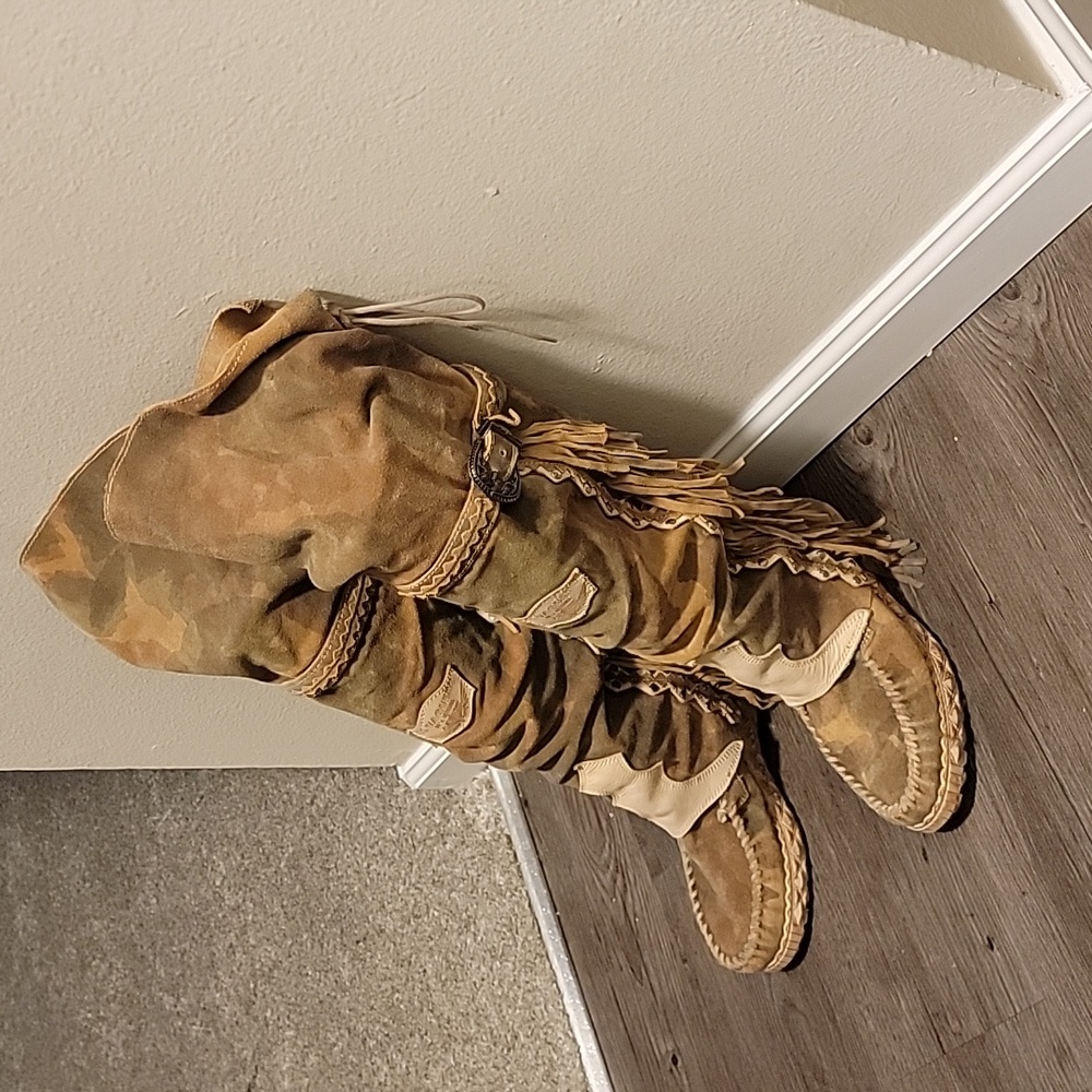 Over the knee El Vaquero moccasin boots